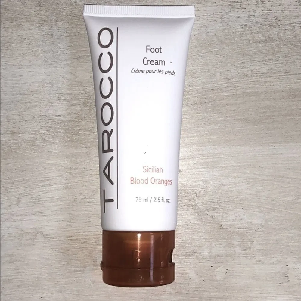 New, sealed Tarocco Sicilian Blood Orange foot cream with menthol